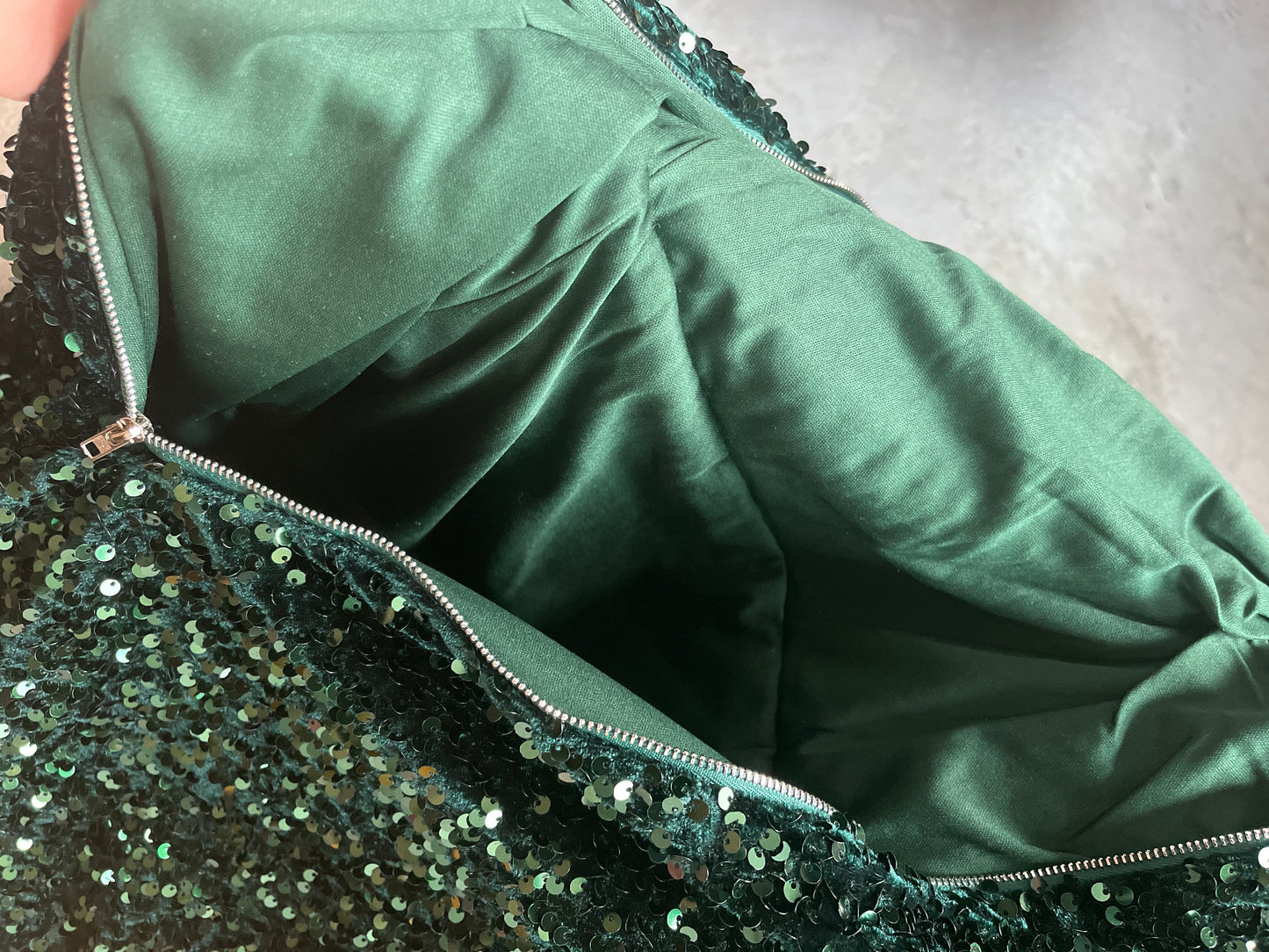 Green Mermaid Sequin Evening Gown
