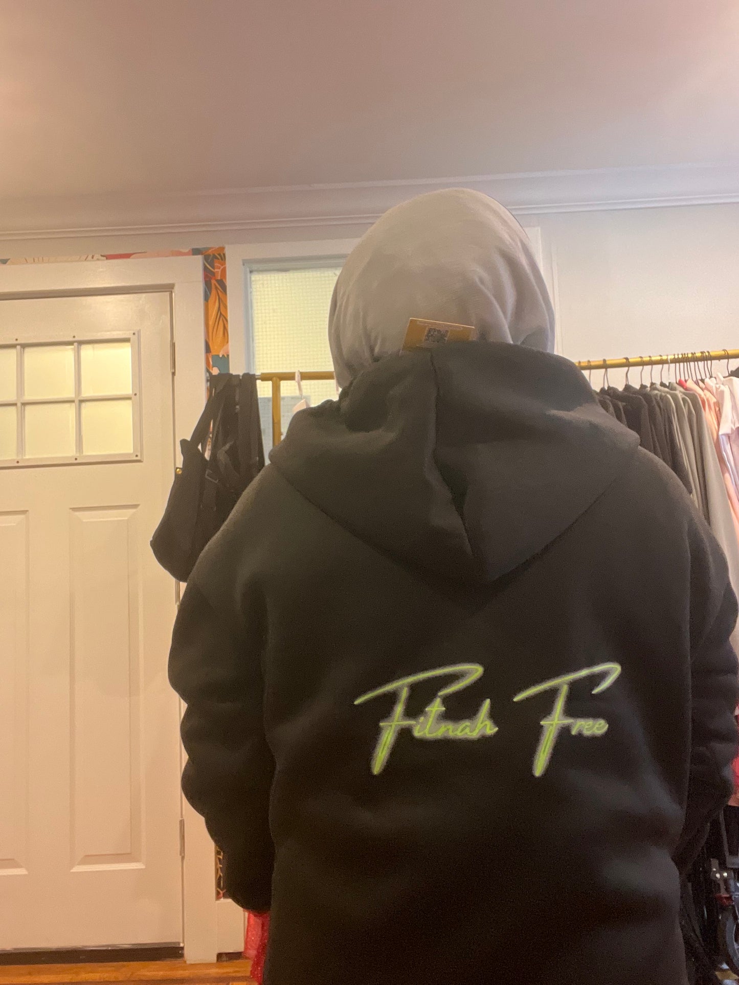 Full-zip drawstring hoodie