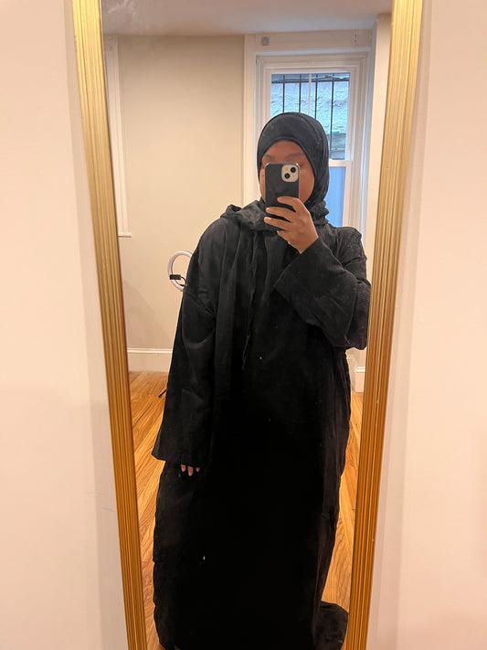 Black Hooded Abaya