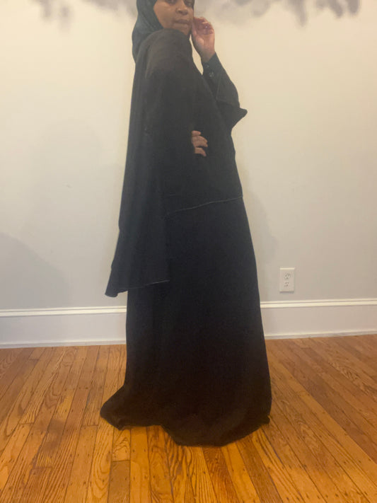 Black - Overlock Abaya