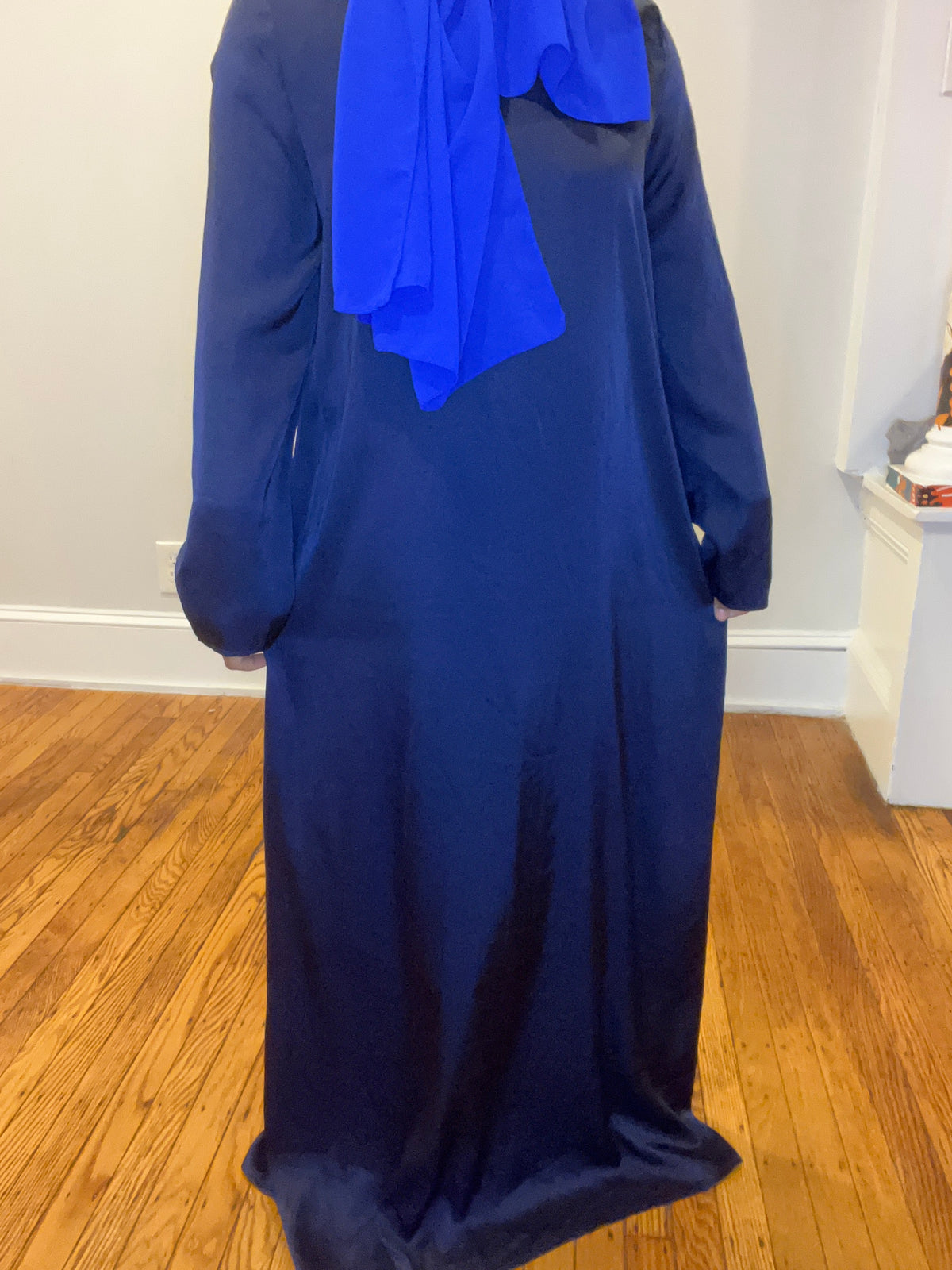 Simple Navy Blu Abaya