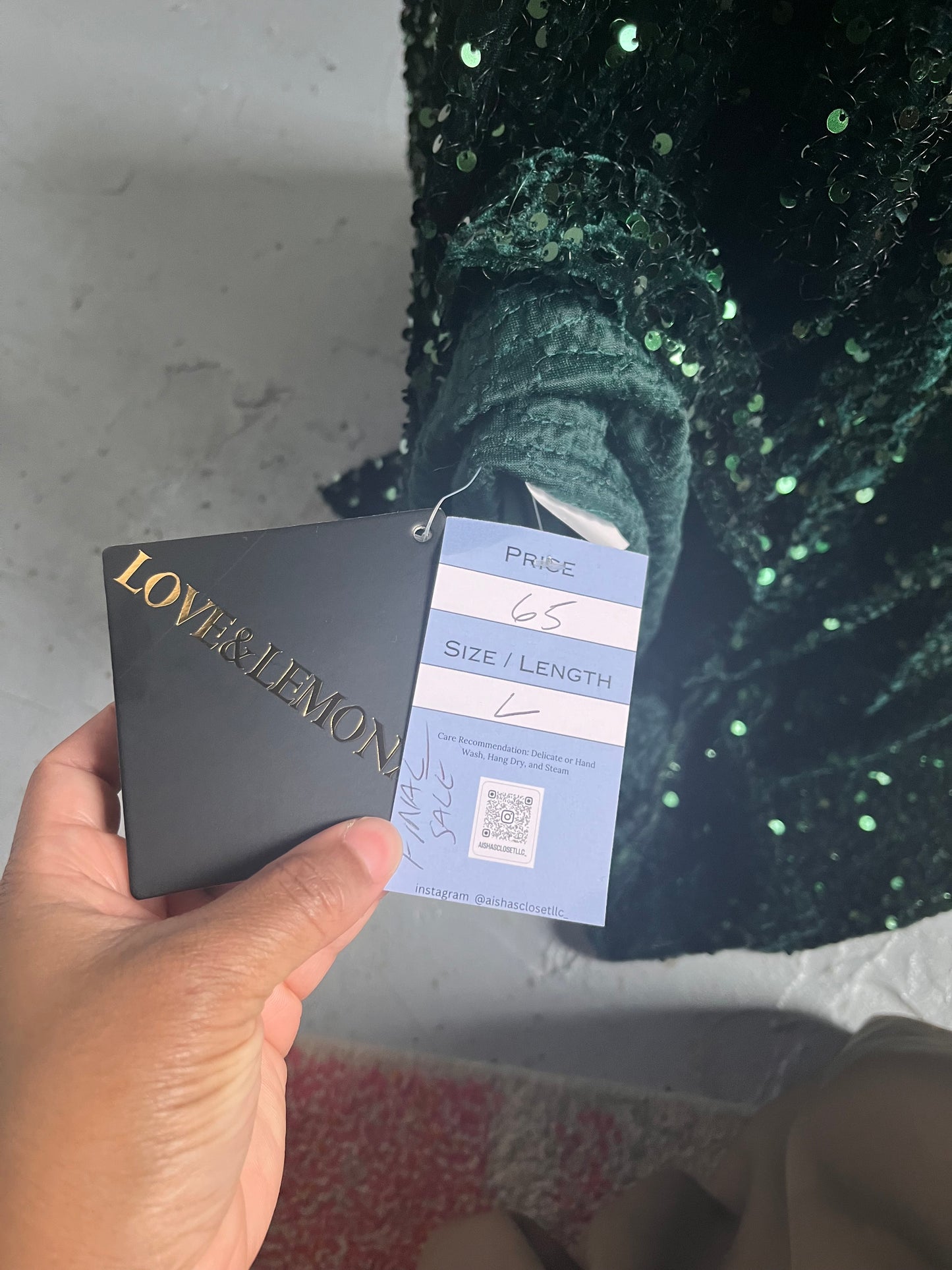 Green Mermaid Sequin Evening Gown